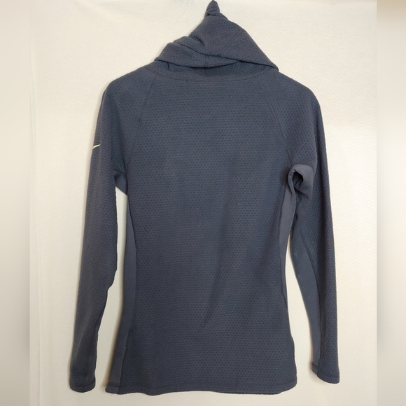 Nike Funnel Neck Fleece Pullover Side Zipper Blue Gray Yellow 508217-437 Small S - Picture 3 of 11